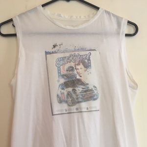 Everlane muscle Tee with Iron on Evel Knievel